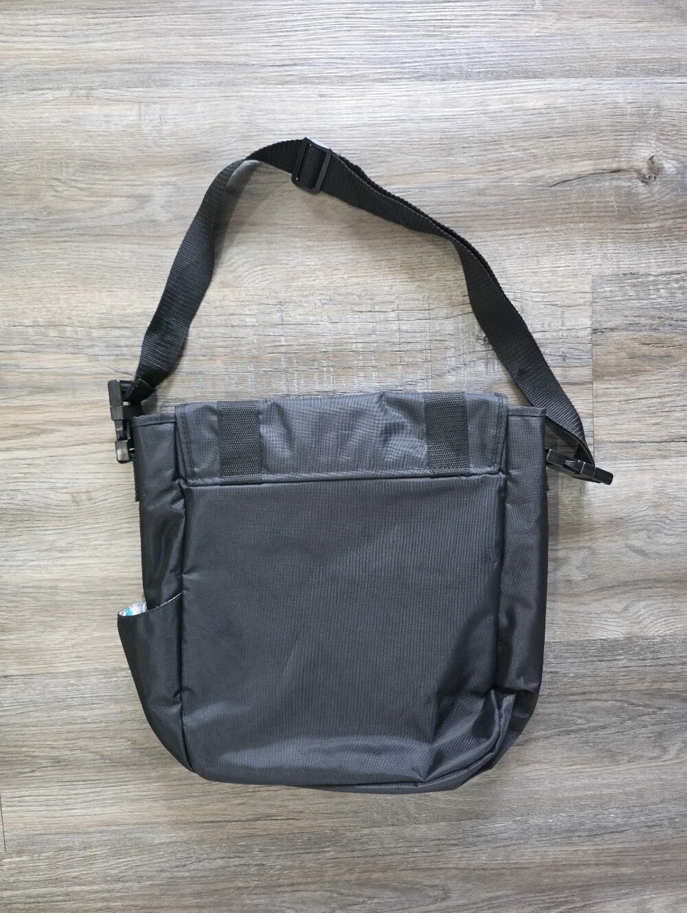 Black Miami Dolphins Logo Messenger Bag - Adjustable Strap